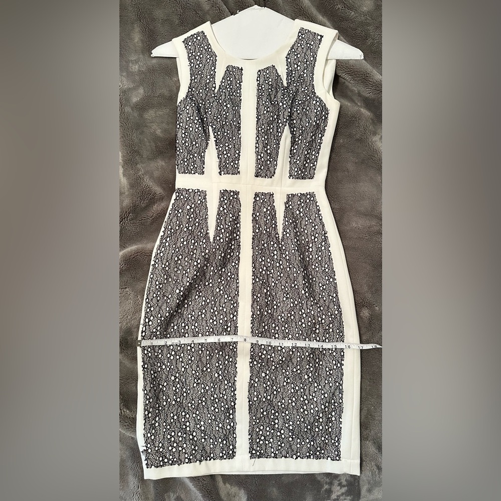 BCBG Strapless Black and White Dress